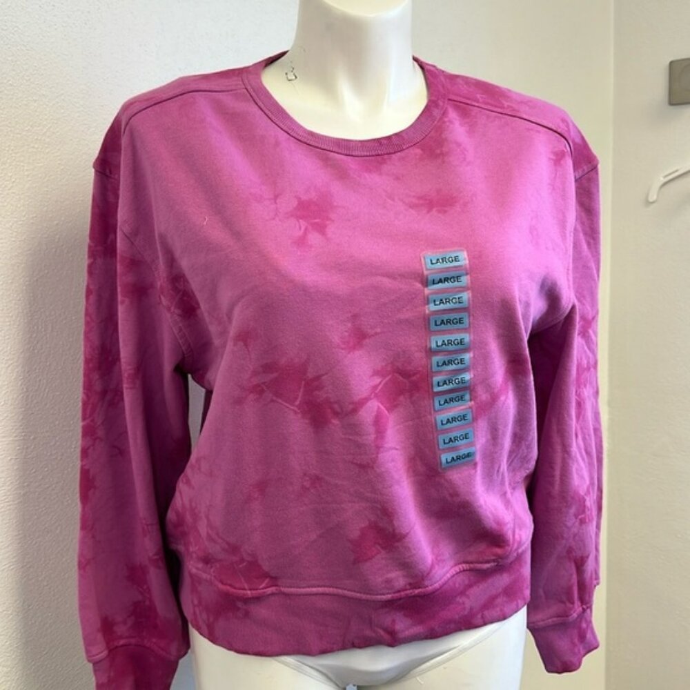 Members Mark Tie Dye Pink Sweatshirt Large
